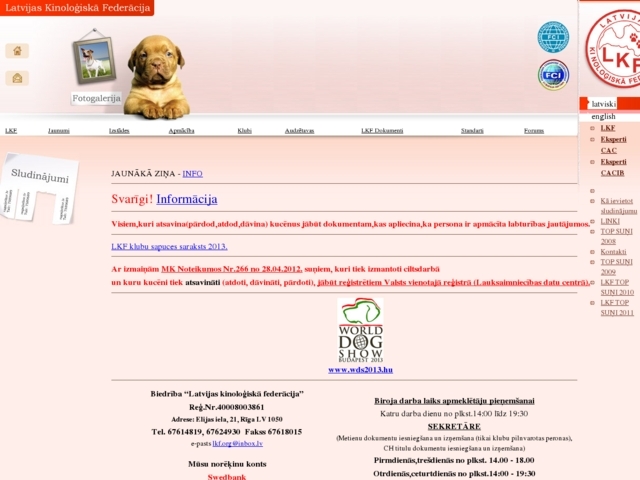 Latvijas kinoloģiskā federācija, 